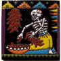 Mexican Talavera Ceramic Handpainted Tile Day of dead -- 3009 Chillies